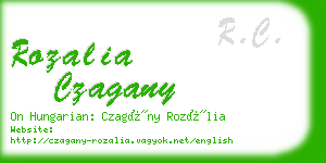rozalia czagany business card